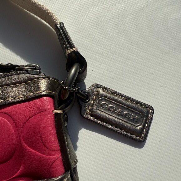 Vintage Y2K Coach Patchwork Crossbody Bag – Bleeker Pink / Suede – Rare Collecti - Picture 5 of 11